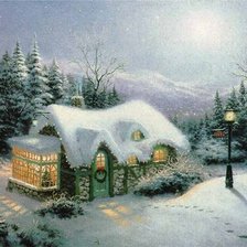 Схема вышивки «змний вечер»