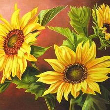 Схема вышивки «подсолнухи»