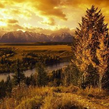 Схема вышивки «осенний вечер»