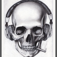 Схема вышивки «череп»