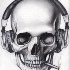 Схема вышивки «череп»