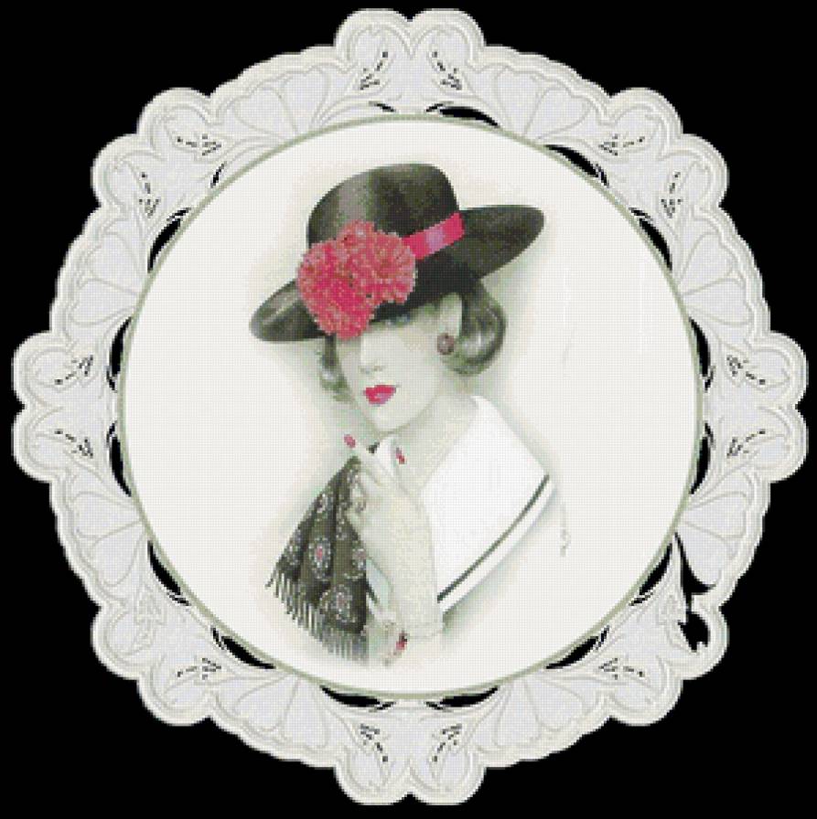 портрет дамы в шляпе - портрет, девушка - предпросмотр