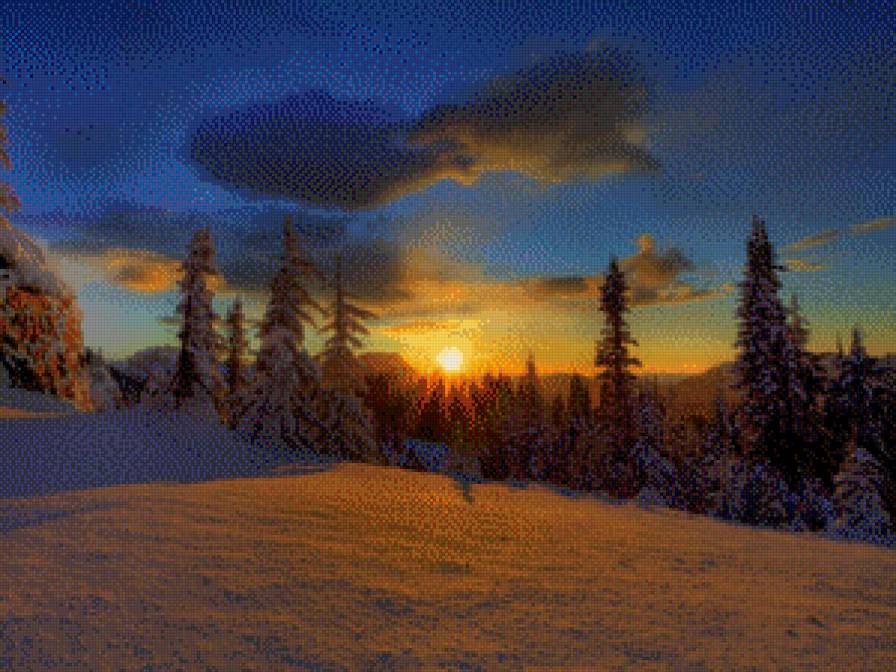 закат - пейзаж - предпросмотр