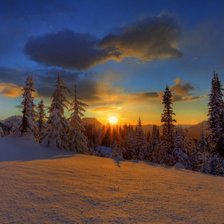 Схема вышивки «закат»