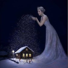 Схема вышивки «зима»