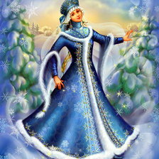 Схема вышивки «снегурочка»