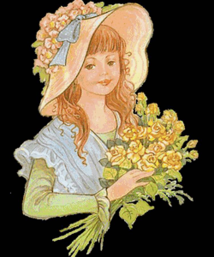 девочка с цветами - дети, девочка, цветы - предпросмотр