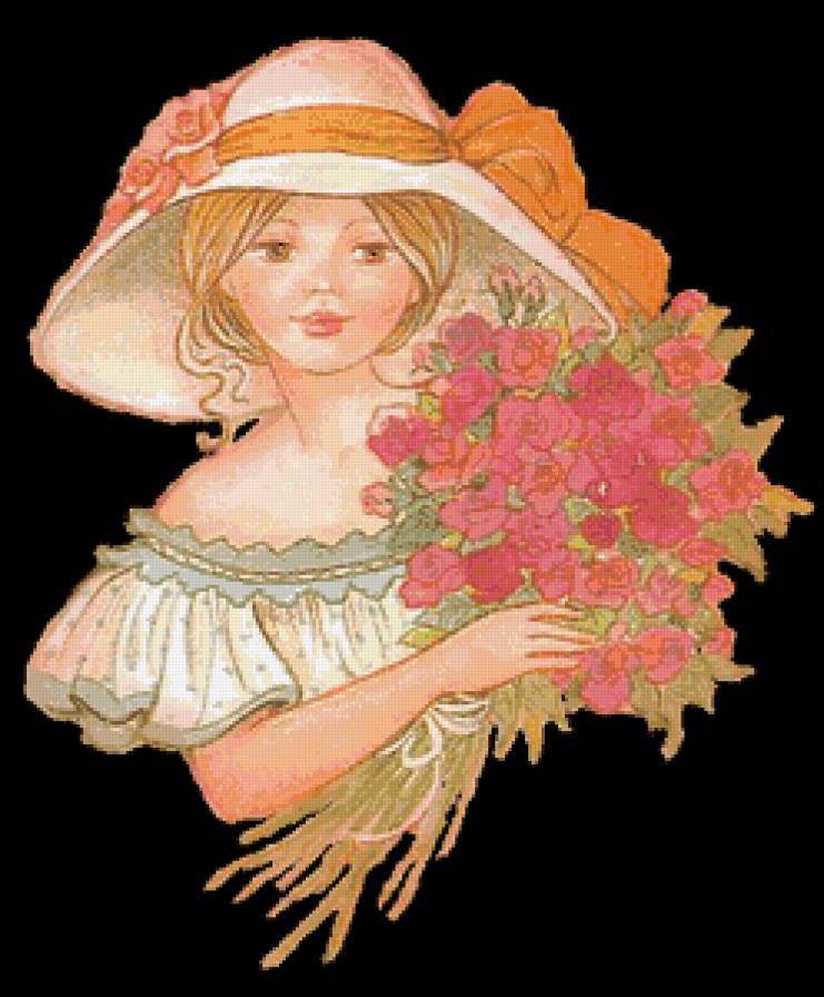 девочка с цветами - девочка, цветы, дети - предпросмотр