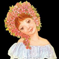 Схема вышивки «девочка в веночке»