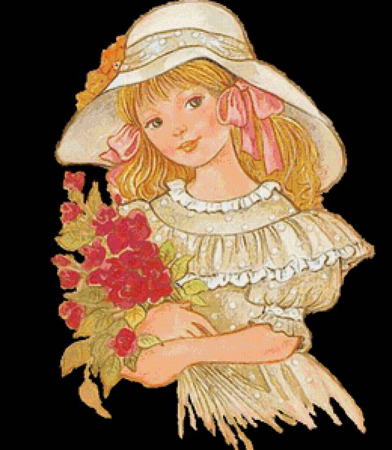 девочка с цветами - цветы, дети, девочка - предпросмотр