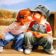 Схема вышивки «Поцелуй»