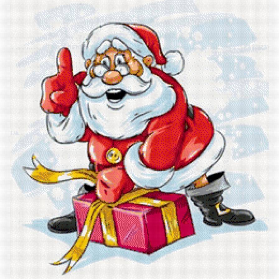 Секрет Санты. - красный., новый год, секрет, санта клаус - предпросмотр