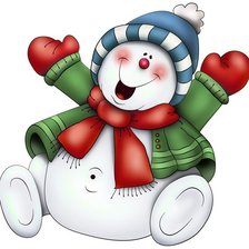 Схема вышивки «снеговик»