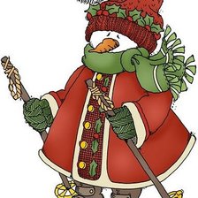 Схема вышивки «снеговик»