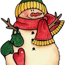 Схема вышивки «снеговик»