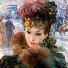 Схема вышивки «незнакомка»