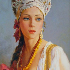 Схема вышивки «русская красавица»