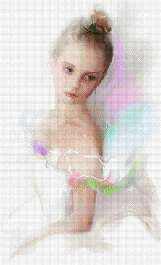 Юная балерина - балерина, девочка, художник татьяна никитина - предпросмотр