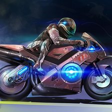 Схема вышивки «мотоциклист»