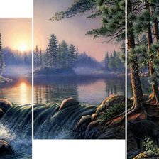 Схема вышивки «Над рекой»