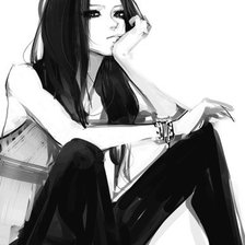 Схема вышивки «Раздумие»