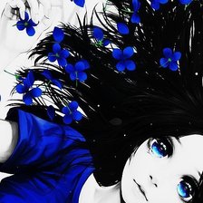 Схема вышивки «Blue-eyed»