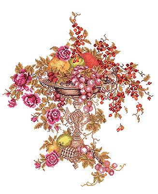 Ваза - фрукты, цветы, натюрморт - оригинал