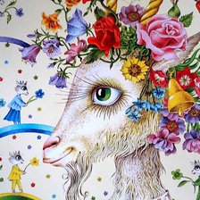 Схема вышивки «мама коза»