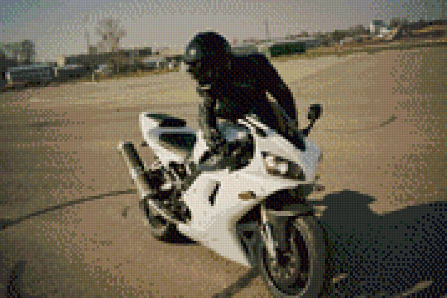 Мотоциклист - ямаха, эрка, мотоцикл, мотоциклист - предпросмотр