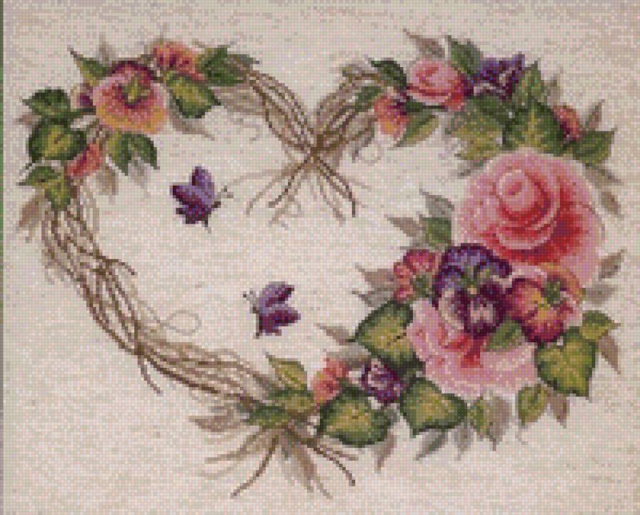 Сердце - розы, сердце - предпросмотр