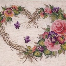 Схема вышивки «Сердце»