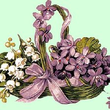 Схема вышивки «Цветы в корзине»