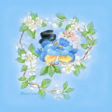 Схема вышивки «Птичья свадьба»