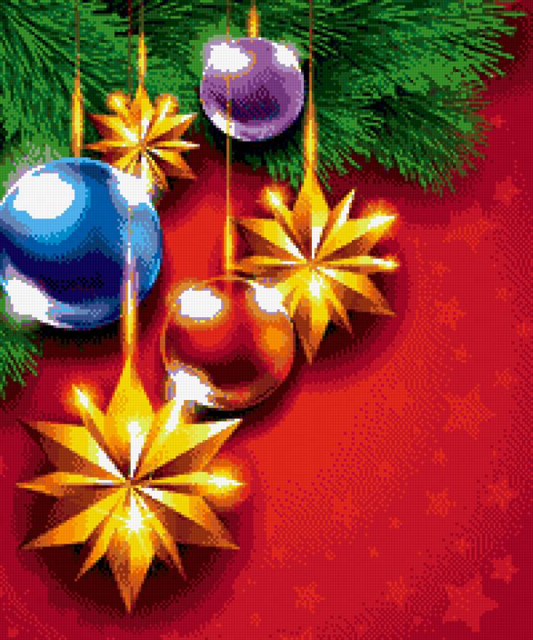 новогодние игрушки - новый год, игрушки, шары - предпросмотр