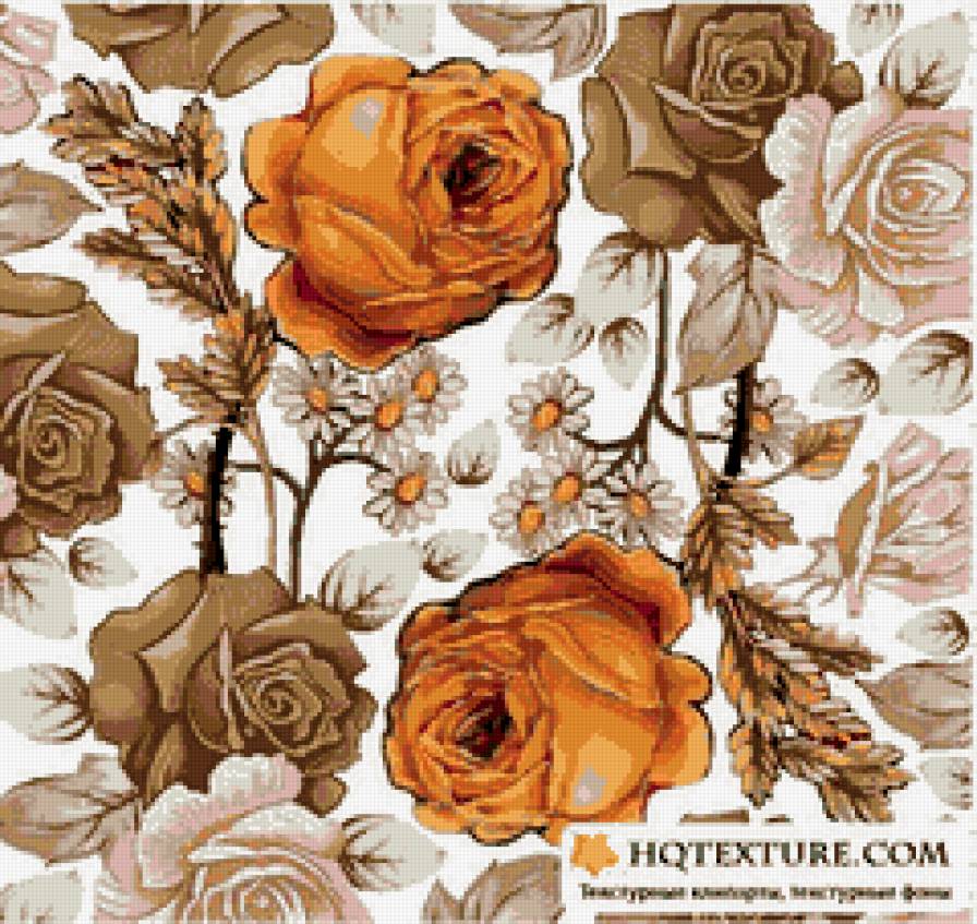 розы (подушка) - цветы - предпросмотр