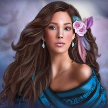 Схема вышивки «портрет незнакомки»