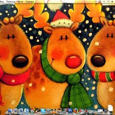 Схема вышивки «олени Санты»