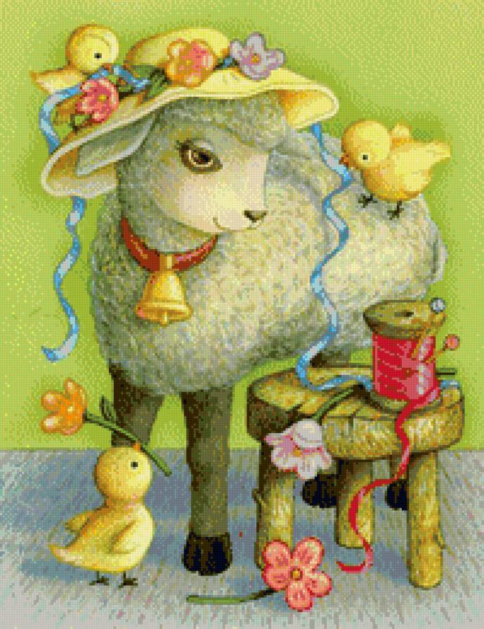 овечка - овечки, цыплята, животные, овечка - предпросмотр