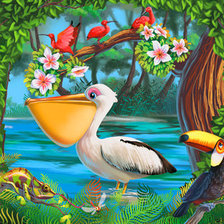 Схема вышивки «пеликан»