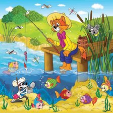 Схема вышивки «кот леопольд»