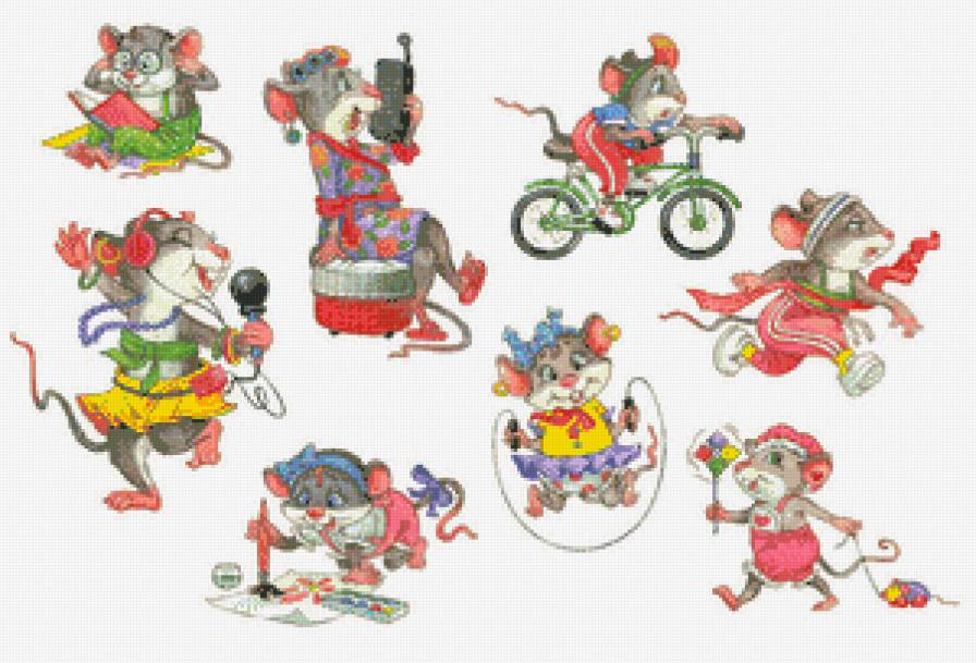 мышки - детская, детское, детям, мышата, мышонок, мыши, грызуны, мультяшки - предпросмотр