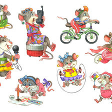 Схема вышивки «мышки»