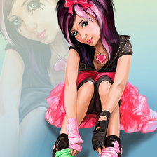 Схема вышивки «девушка»