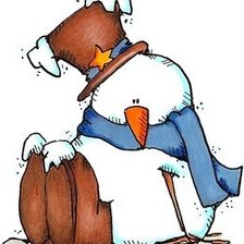 Грустный снеговик