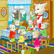 Схема вышивки «волк и семеро козлят»