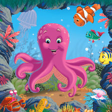 Схема вышивки «осьминожик»