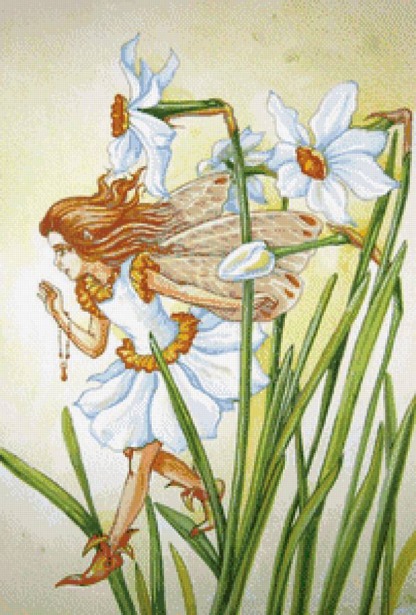 фея нарциссов - феи, фентези, цветы, феечки, феечка, нарцисс - предпросмотр