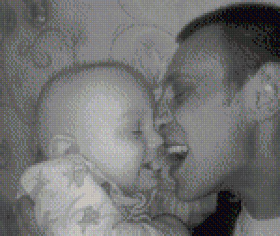 Папа и сынок - семья, сын, черно-белое, папа - предпросмотр