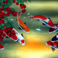 Схема вышивки «9 карпов»