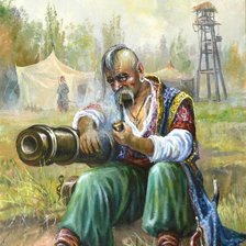 Схема вышивки «Козак з люлькою»